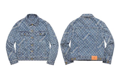 supreme denim jacket lv replica|louis vuitton supreme camo jacket.